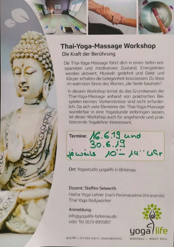 Thai Yoga Massage Workshop in Birkenau
