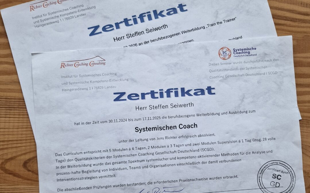 Ausbildung zum Systemischen Coach abgeschlossen