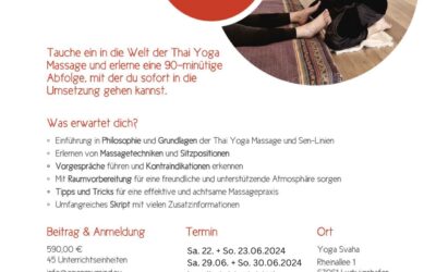 Thai Yoga Massage Ausbildung im Juni 2024